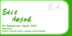 edit apjok business card